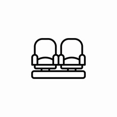 cinema seating area icon sign vector
