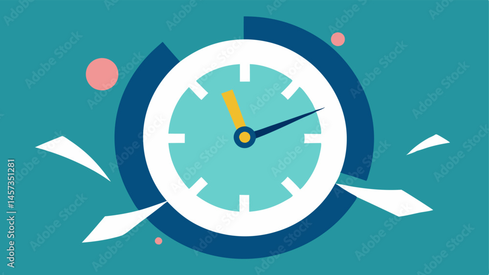 Poster clock and cash a clock with hands spinning rapidly while an empty paycheck slips through depicting t