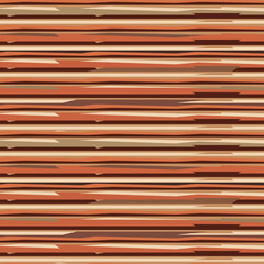 Seamless abstract striped pattern with horizontal jagged lines in warm earthy tones vector