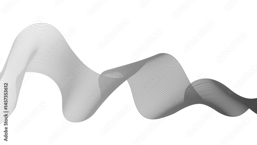 Aufkleber abstract backdrop with grey wave gradient lines