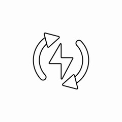 energy recycling symbol icon sign vector