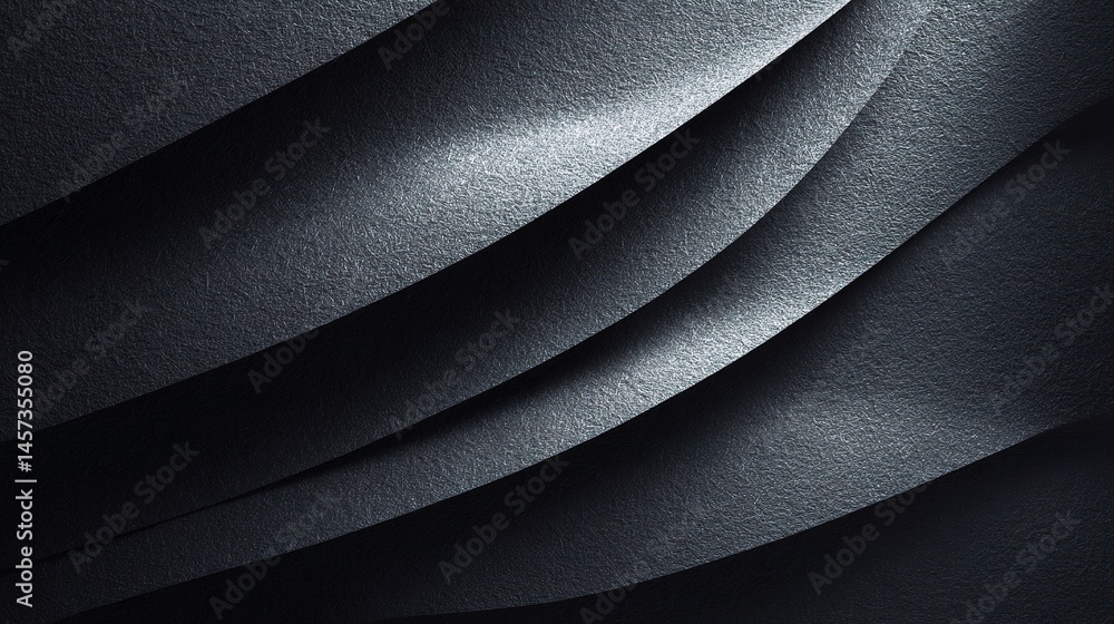 Poster abstract black textured paper design with layered elements and shadows