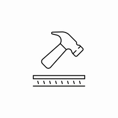 hammer construction tool icon sign vector