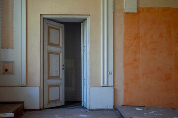 An abandoned historic old manor and palace in Maciejowice in Poland