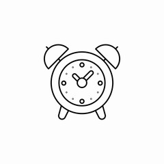 morning alarm clock icon sign vector