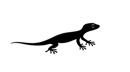 Obraz premium Simple lizard silhouette