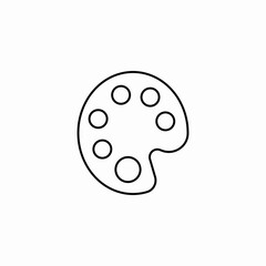 paint pallette icon sign vector