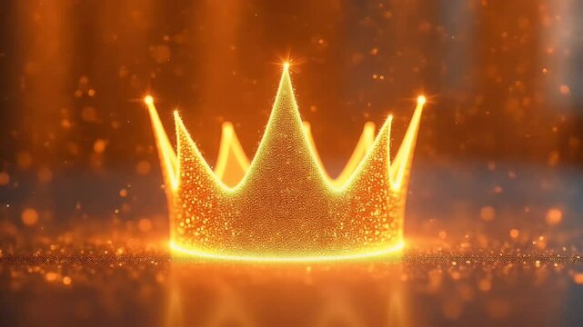 Golden crown abstract design illustration