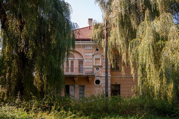 An abandoned historic old manor and palace in Maciejowice in Poland