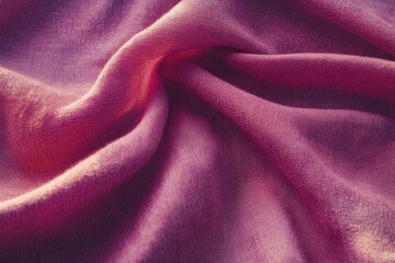 Close-up view of textured, draped crimson fabric.