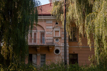 An abandoned historic old manor and palace in Maciejowice in Poland