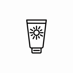 sunscreen protection sun icon sign vector