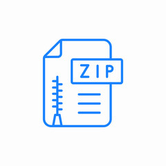 zip archive file icon sign vector