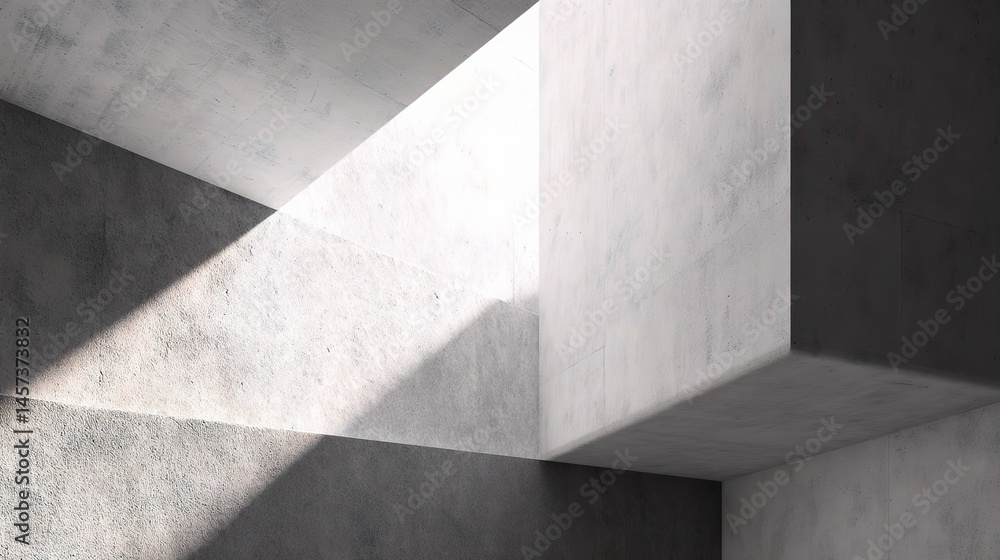 Poster abstract architecture with intersecting lines of light and shadow