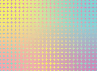 Soft grainy pastel gradient with circles and star cutouts in a colorful geometric pattern