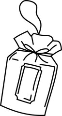 Sake Bottle - Japanese cultural icon in black and white line art, perfect for heritage-themed design and illustration