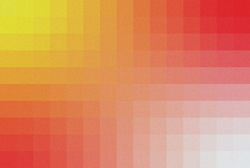 Pixel gradient background in red, orange and yellow with soft grainy texture and noise effect