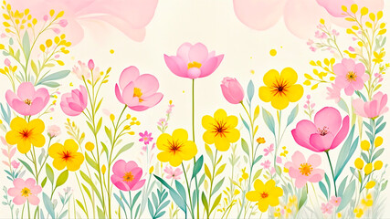 spring flowers background