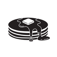 A Delicious Stack of Pancakes with Melted Butter and Syrup Drizzle