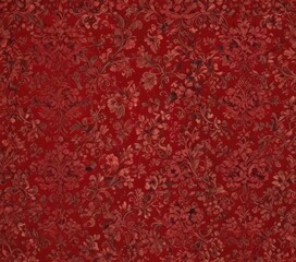 Crimson damask with swirling floral vines  Opulent, velvety texture , decor, crimson, pattern