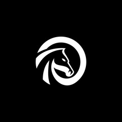 letter O horse logo