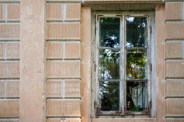 An abandoned historic old manor and palace in Maciejowice in Poland