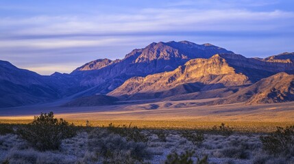 Obraz premium Majestic Mountain Range in a Desert Landscape