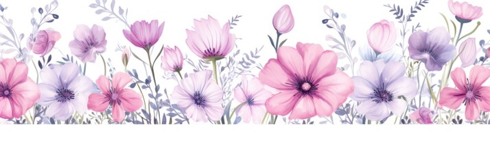 bright flowers on a white background