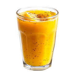 Citrus Turmeric Sunrise Drink Isolated on Transparent Background