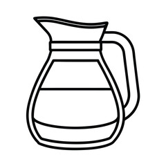 jug and glass line art vector art silhouette