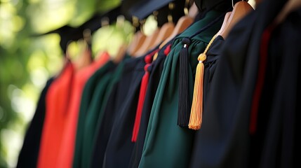 Graduation Gowns Hanging on Tree