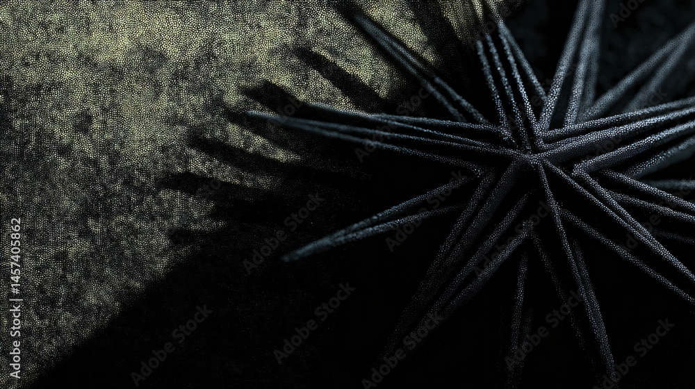 Poster intricate star design set against a textured background for computer graphic projection