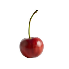 two cherries on white background