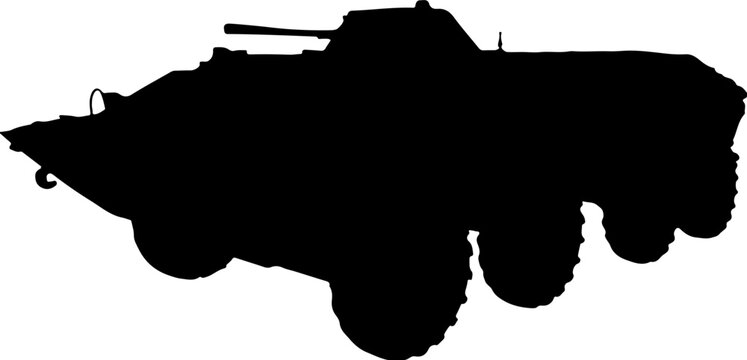 silhouette of a btr