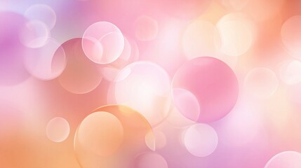 Softly Blurred Pastel Circles Creating an Abstract Background