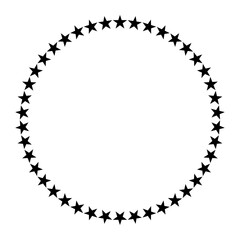 simple design of star circle frame border