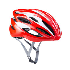 Fototapeta premium Red Cycling Helmet for Sports and Protection