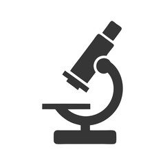 classic microscope silhouette icon
