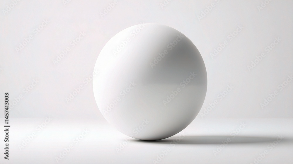 Poster minimalist white globe on simple light background for design uses