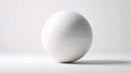 Minimalist White Globe on Simple Light Background for Design Uses