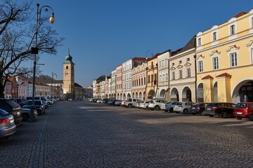 Litomysl town main street view, Czechia