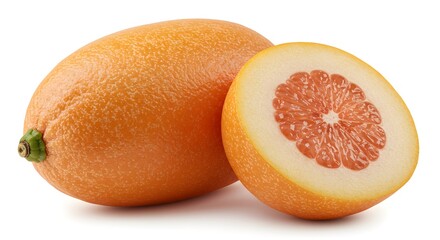 Grapefruit Fruit Cut Showing Seeds