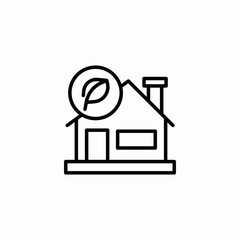 eco house icon sign vector
