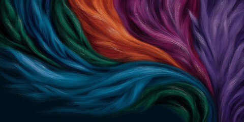 Fototapeta premium abstract vibrant colors flowing in soft curves
