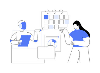 Virtual assistant isolated cartoon vector illustrations.