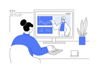 School program tutor isolated cartoon vector illustrations.