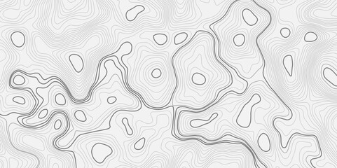 A grayscale topographic map illustration with contour lines showing elevation changes on a white background.