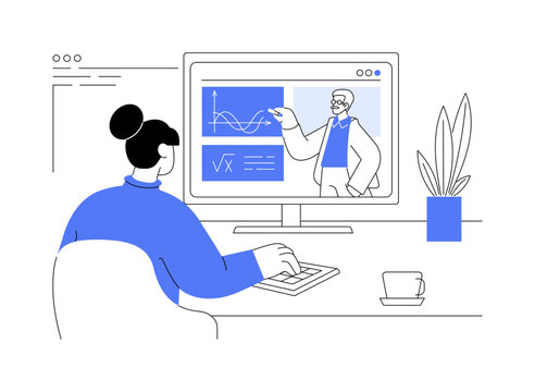 School program tutor isolated cartoon vector illustrations.