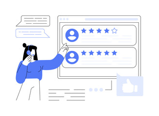 Customer feedback isolated cartoon vector illustrations.