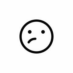 face disappointed icon sign vector